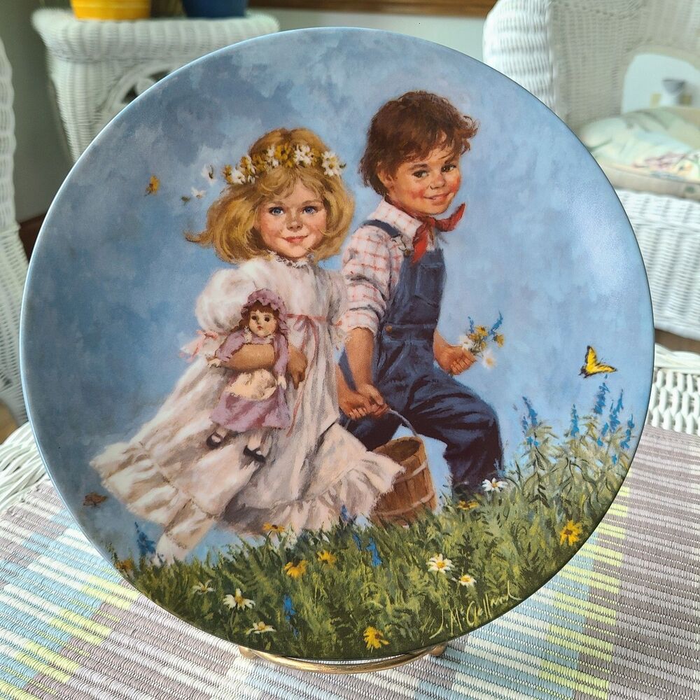 Vintage John McClelland "Jack and Jill" Mother Goose Series Collector Plate 1986